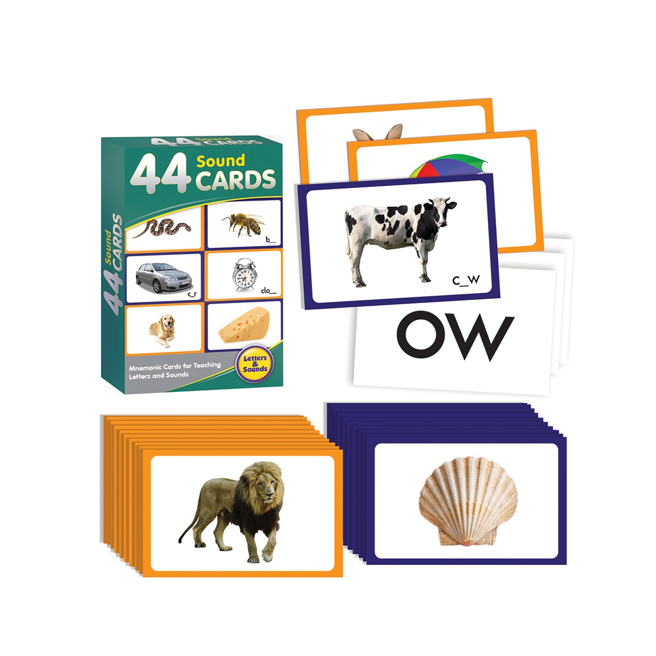 44 Sound Cards Junior Learning for Ages 5+ Kindergarten Learning, Language Arts Mnemonic, Perfect for Home School, Educational Resources